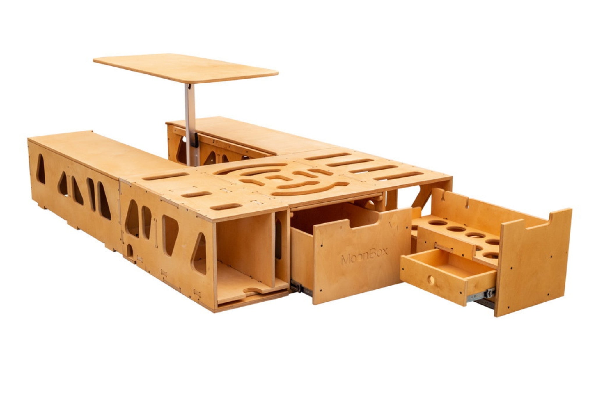 Moonbox Campingbox mit Tisch Van/Bus 115cm Modify Natur