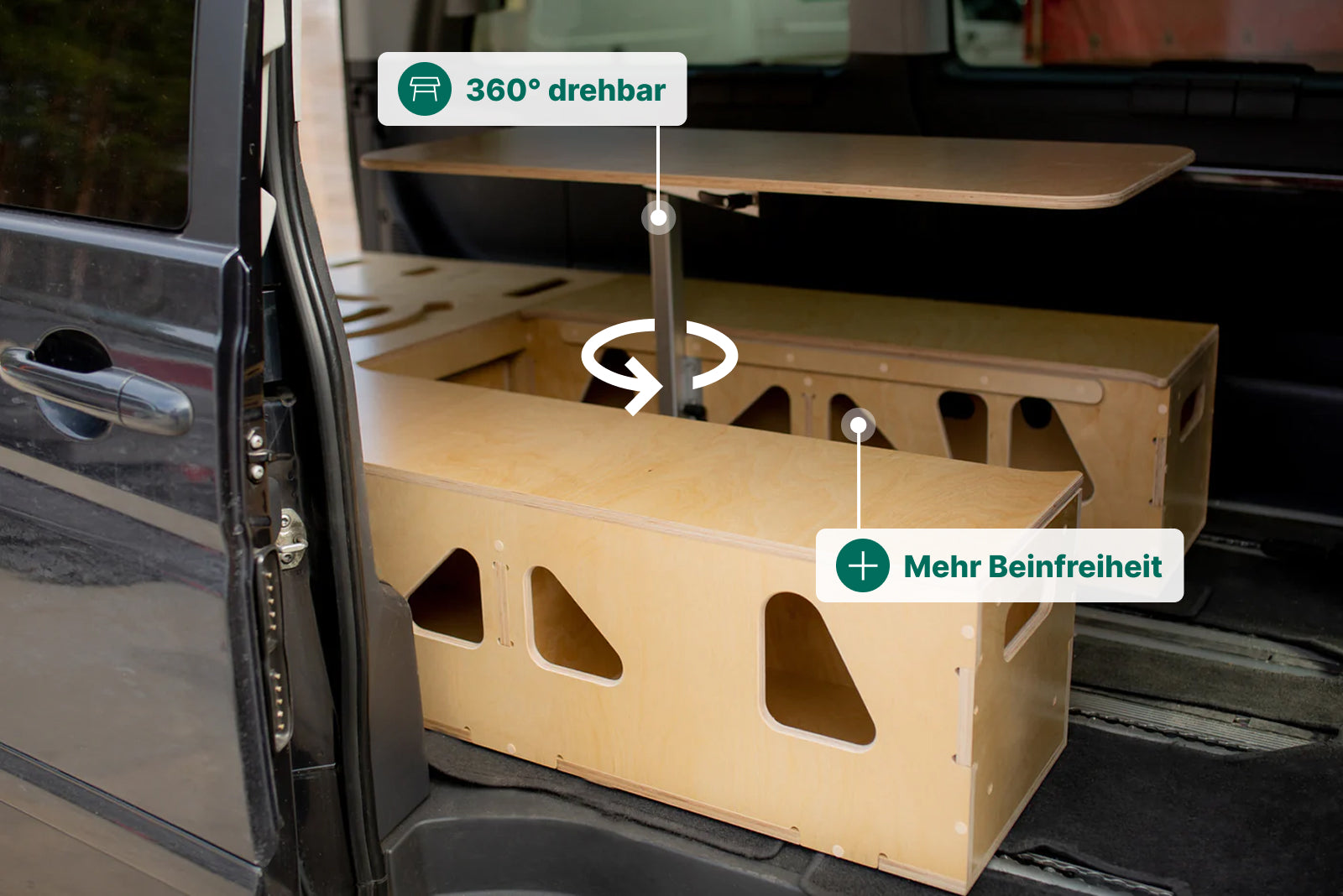 Moonbox Campingbox mit Tisch Van/Bus 119cm Modify UV-Lack