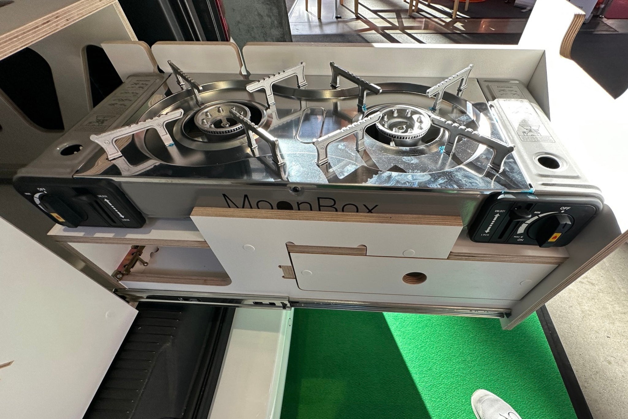 Moonbox Campingbox mit Tisch Van/Bus 119cm Modify Weiß