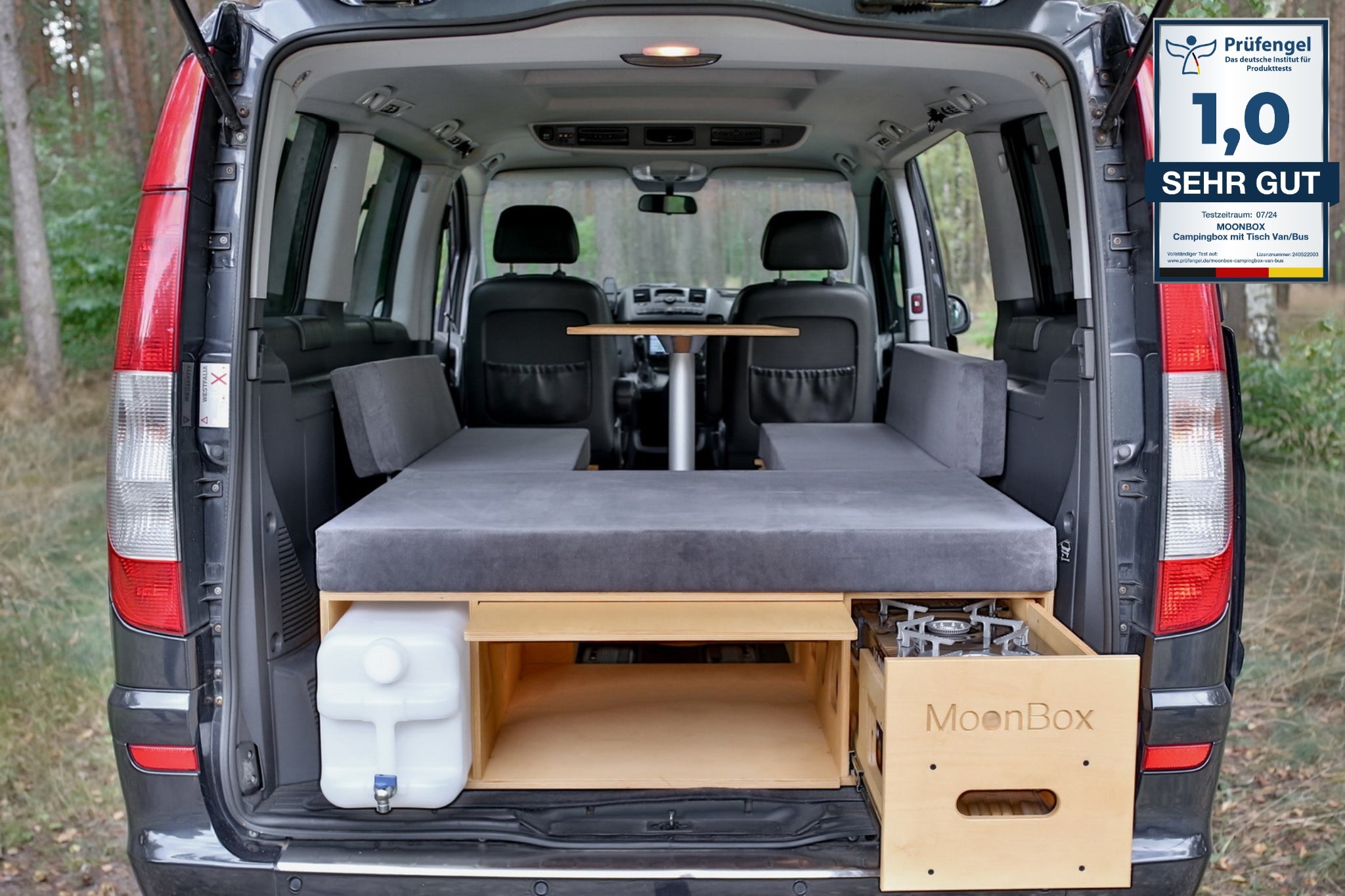 Moonbox Campingbox mit Tisch Van/Bus 124cm UV-Lack