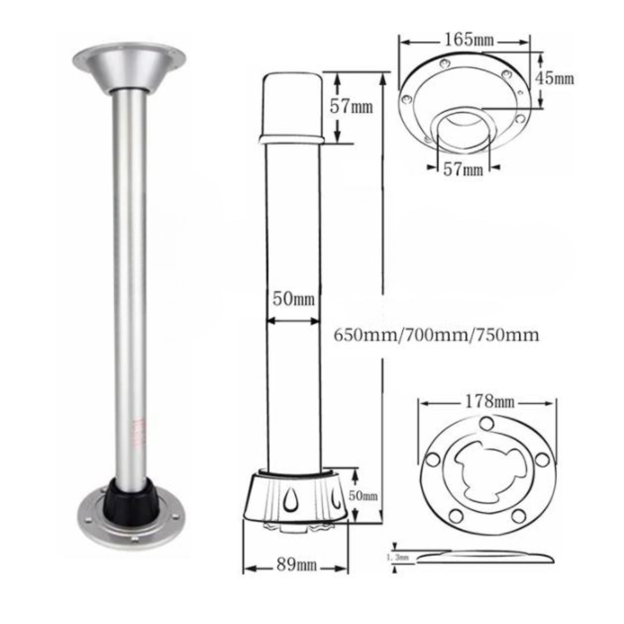 Moonbox Standard Tischbein RV