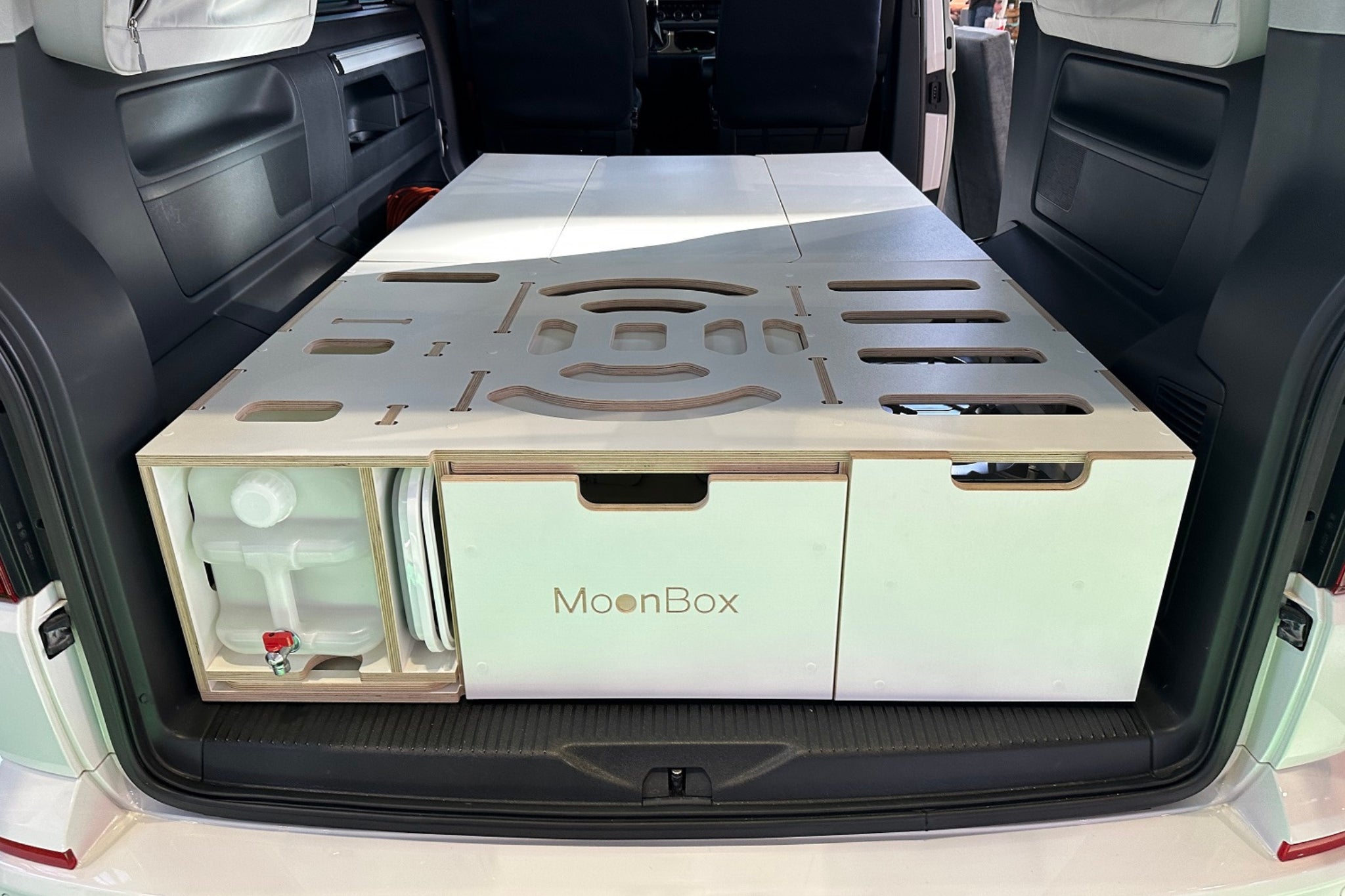 Moonbox Campingbox mit Tisch Van/Bus 119cm Modify Weiß