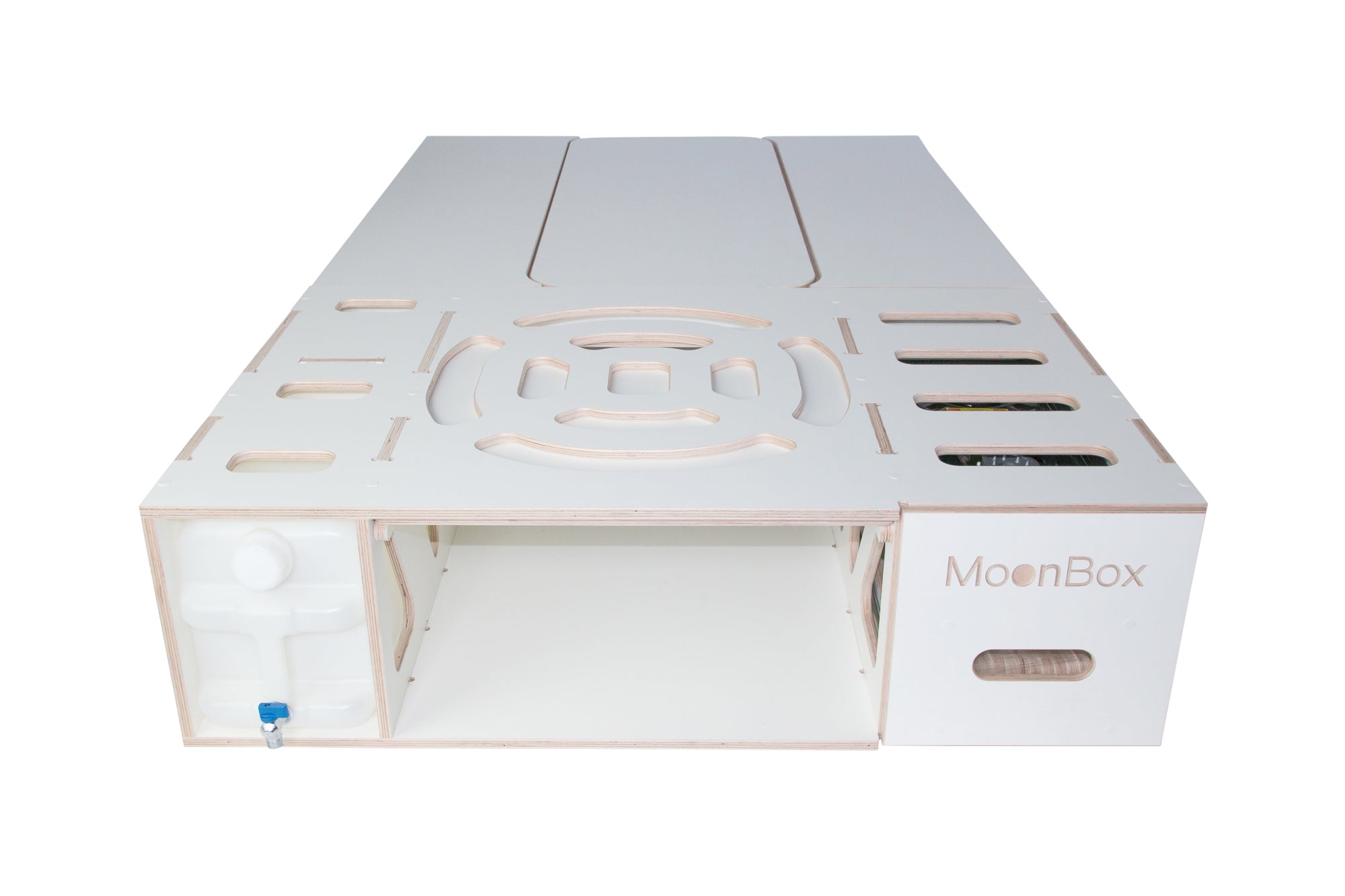 Moonbox Campingbox mit Tisch Van/Bus 124cm Weiß