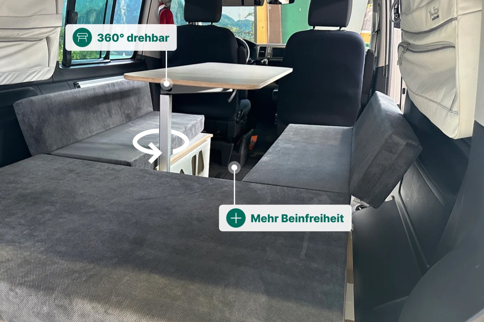 Moonbox Campingbox mit Tisch Van/Bus 119cm Modify Weiß