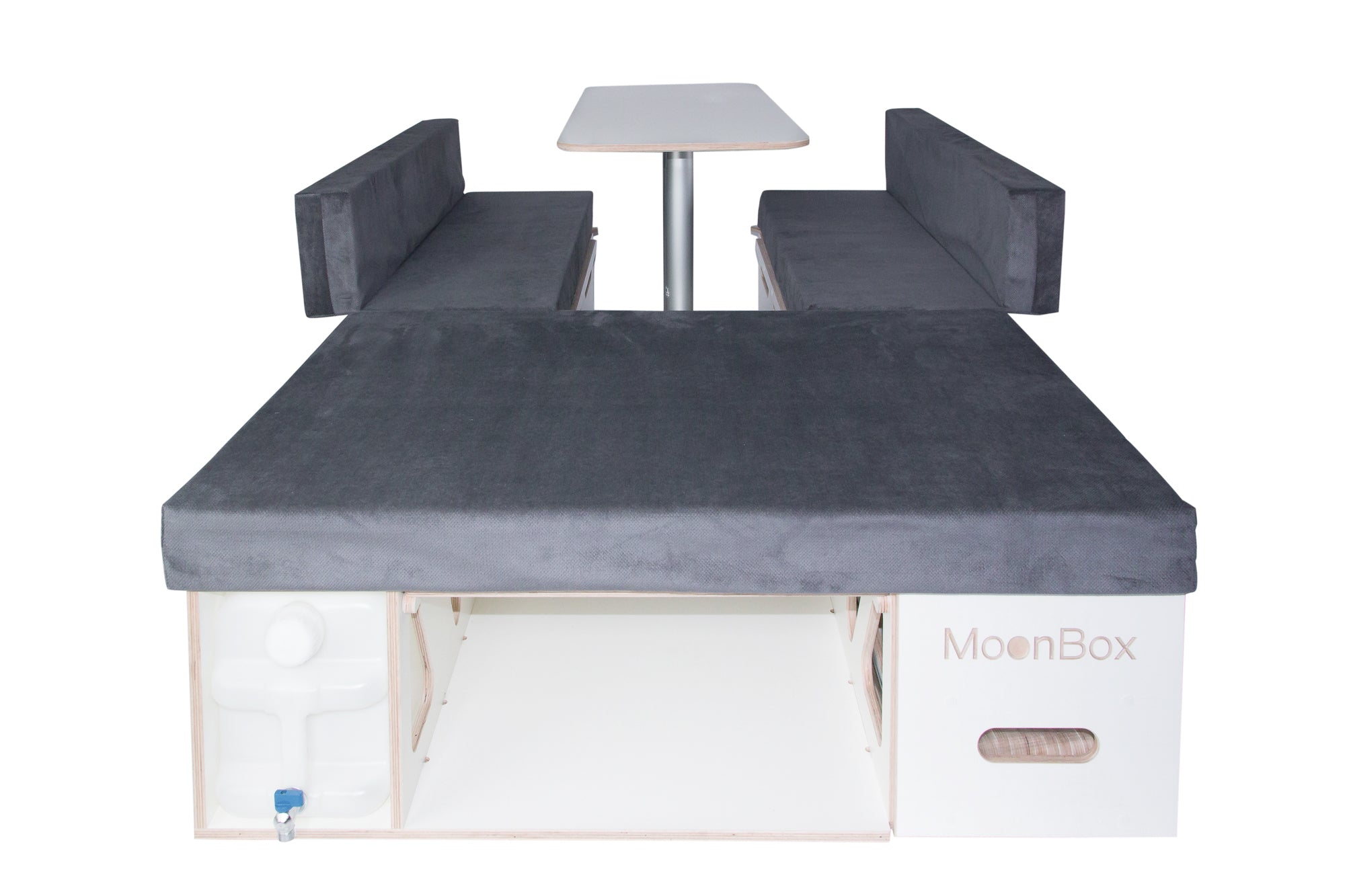 Moonbox Campingbox mit Tisch Van/Bus 124cm Weiß