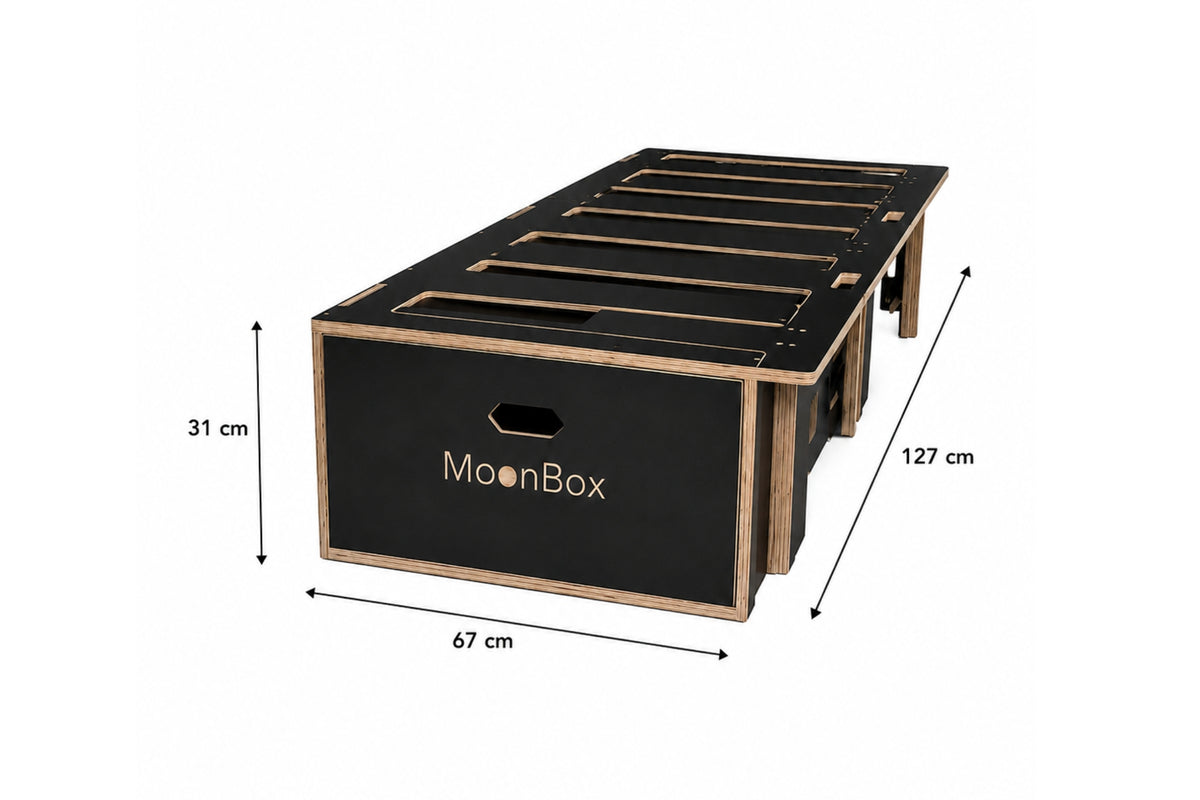 Moonbox Campingbox für Caddy Maxi Minivan - 67cm breit - Dunkelgrau