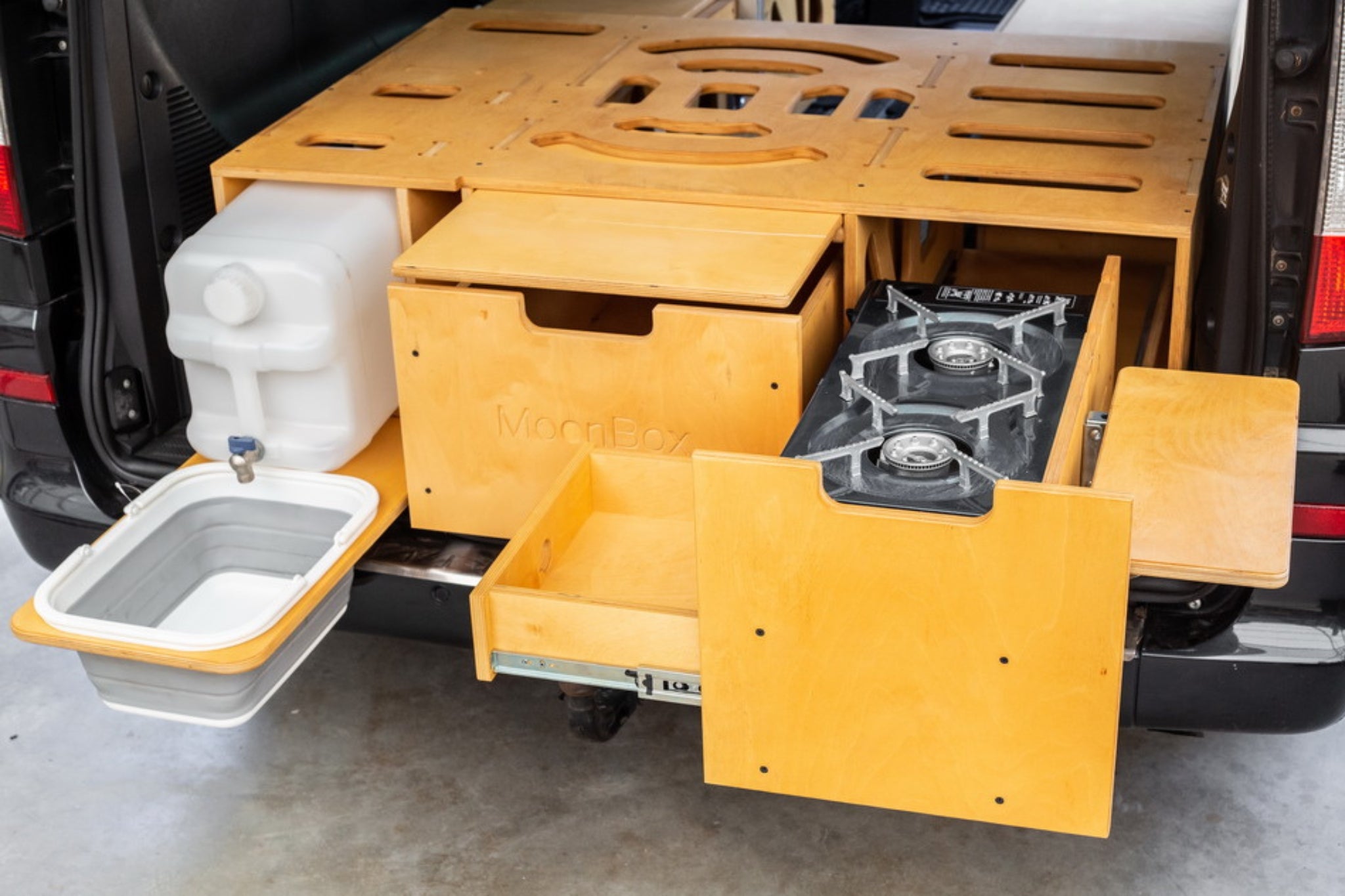 Moonbox Campingbox mit Tisch Van/Bus 115cm Modify Natur