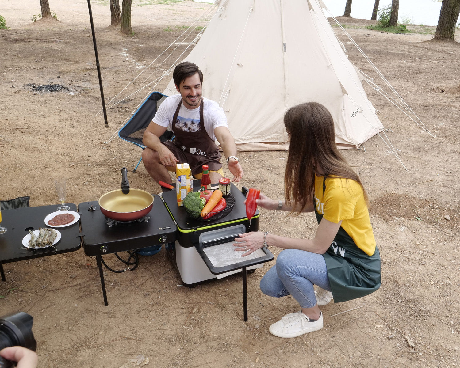 Campingtisch Outdoor Campingkocher Campingbox Campingküche Küchenbox