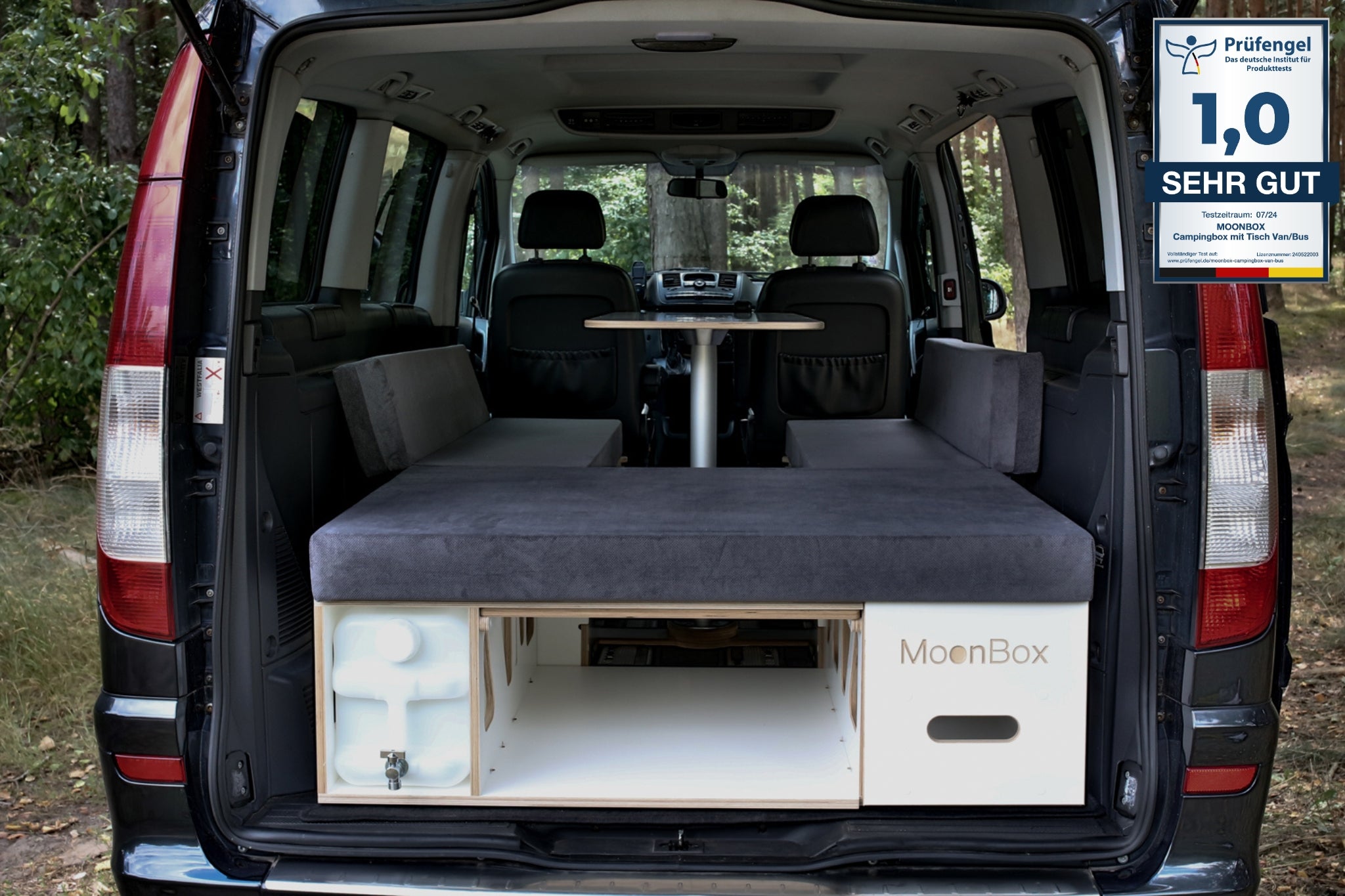 Moonbox Campingbox mit Tisch Van/Bus 115cm Weiß