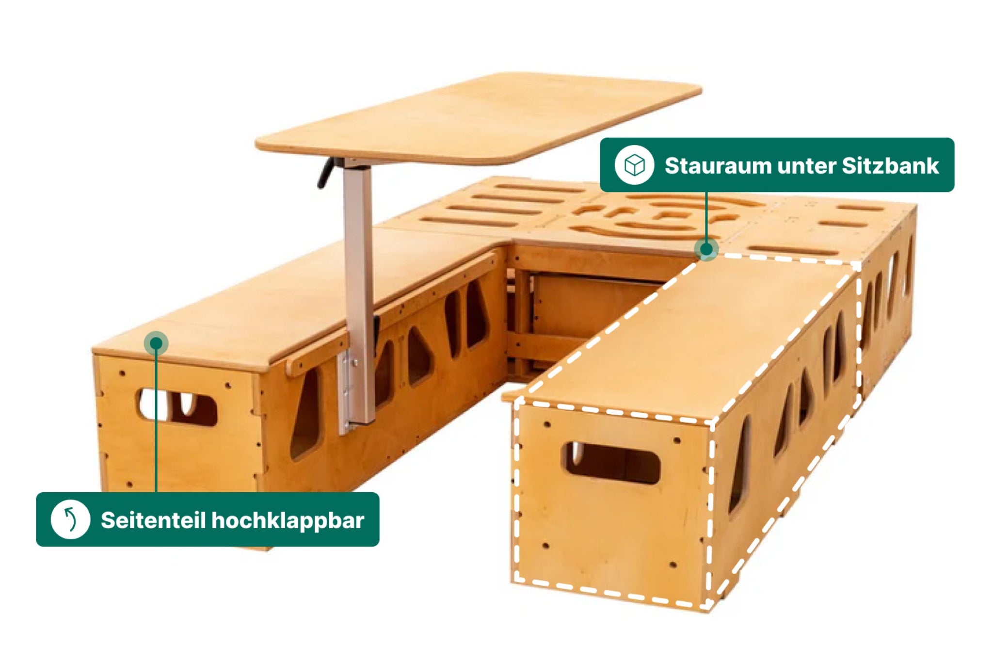 Moonbox Campingbox mit Tisch Van/Bus 115cm Modify Natur