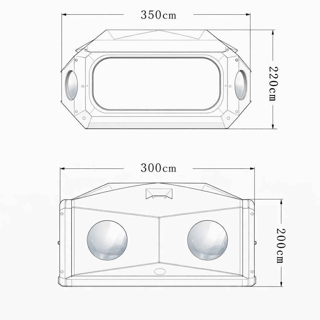 Zelt Campingzelt Eventzelt Festivalzelt 3,5m x 3m x 2,2m