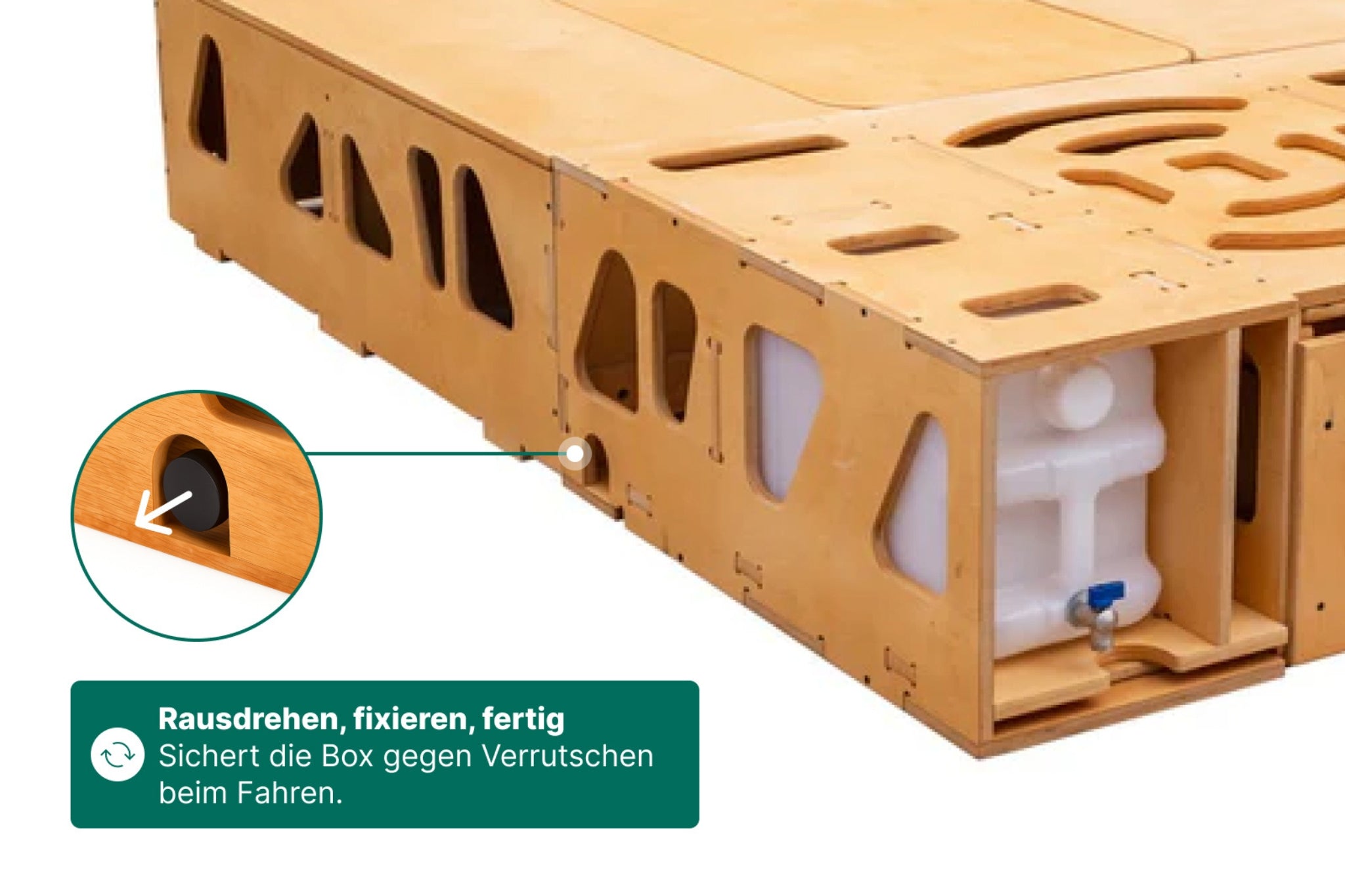 Moonbox Campingbox mit Tisch Van/Bus 124cm Modify Natur