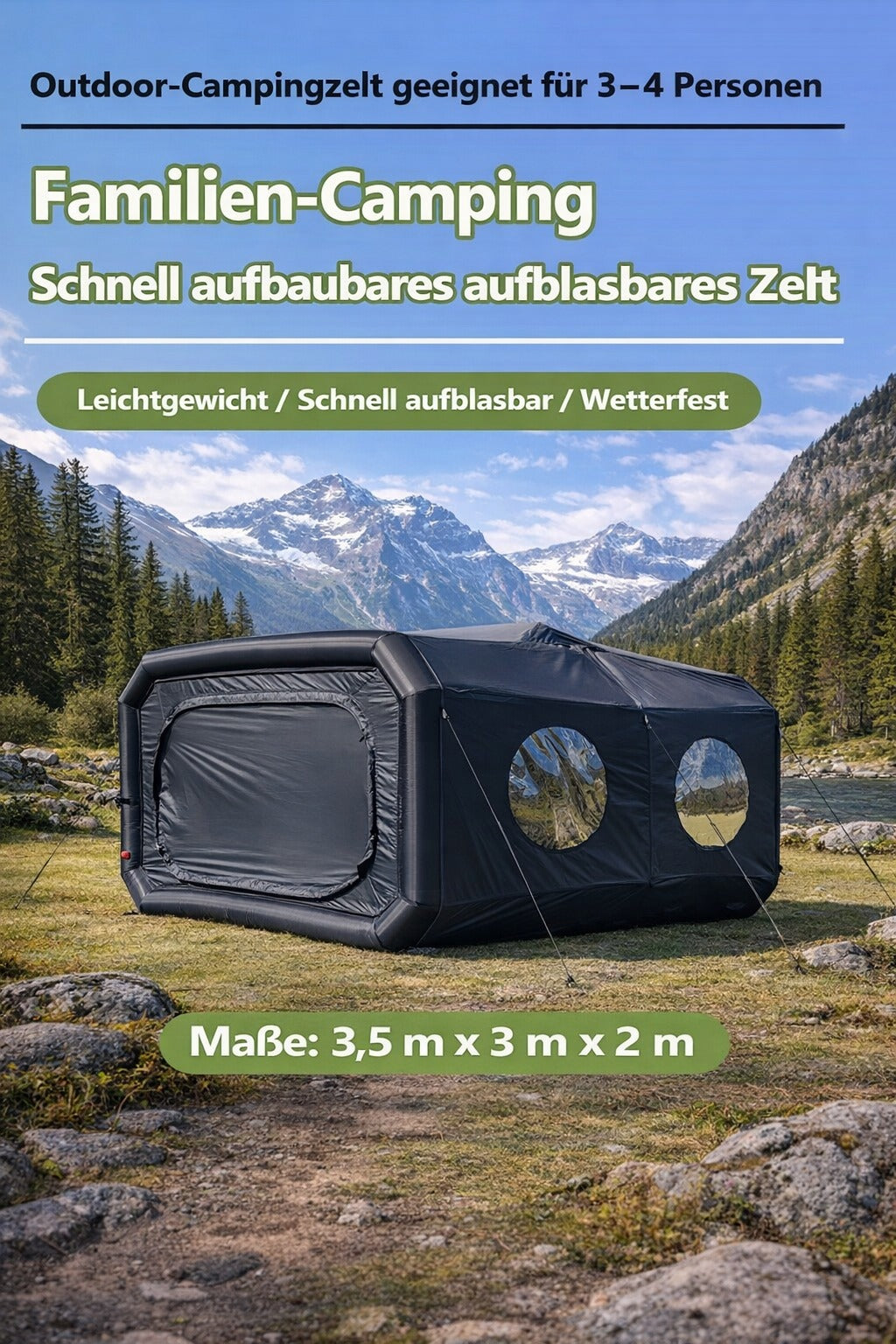 Zelt Campingzelt Eventzelt Festivalzelt 3,5m x 3m x 2,2m