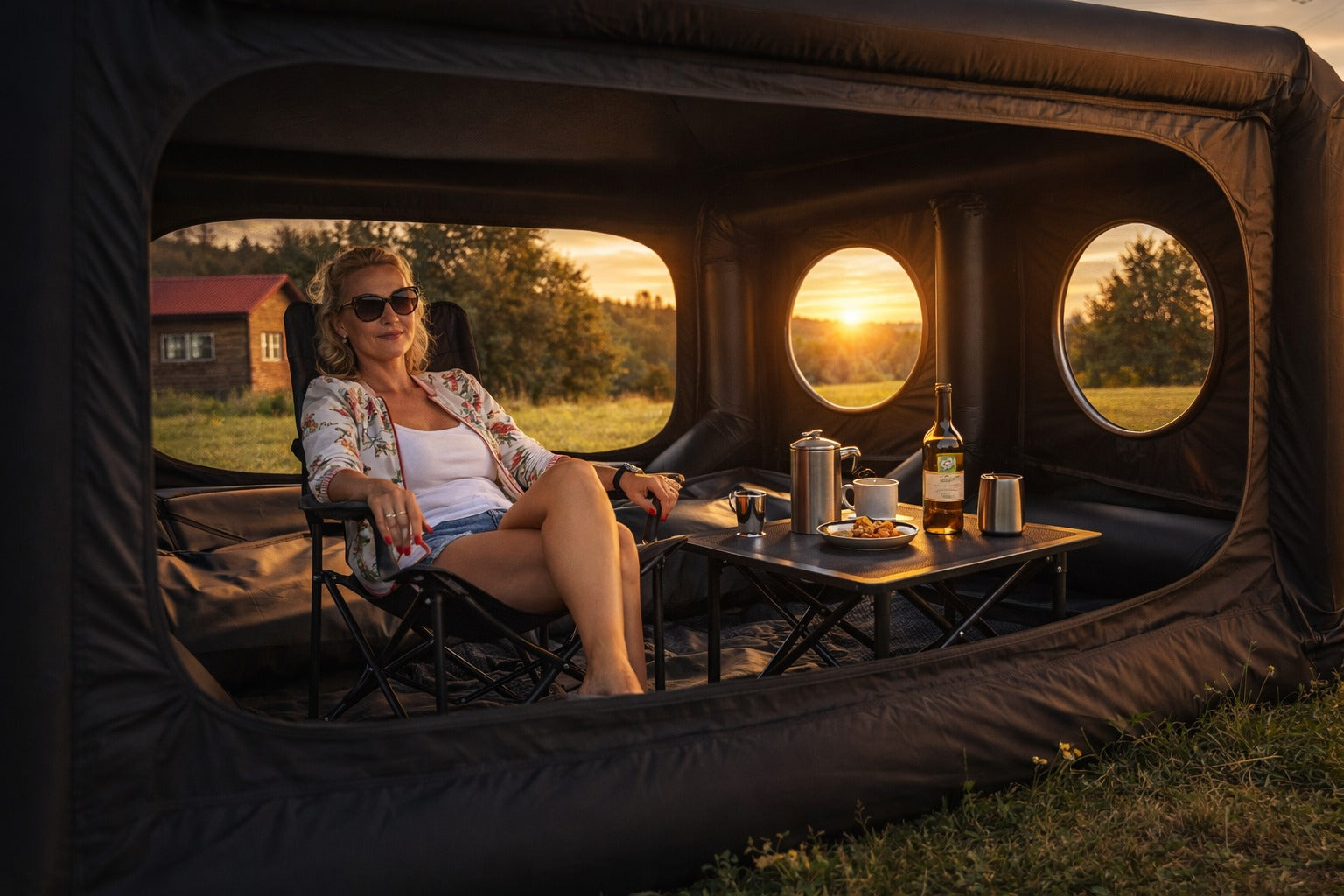 Zelt Campingzelt Eventzelt Festivalzelt 3,5m x 3m x 2,2m