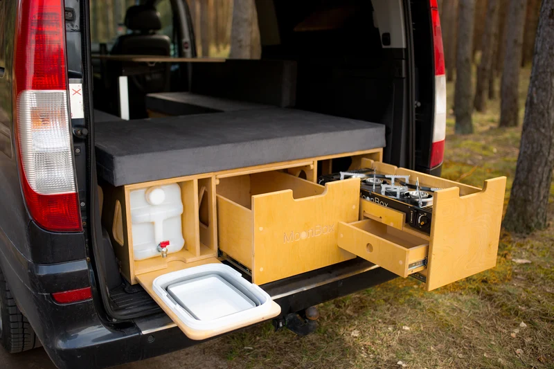 Moonbox Campingbox mit Tisch Van/Bus 119cm Modify