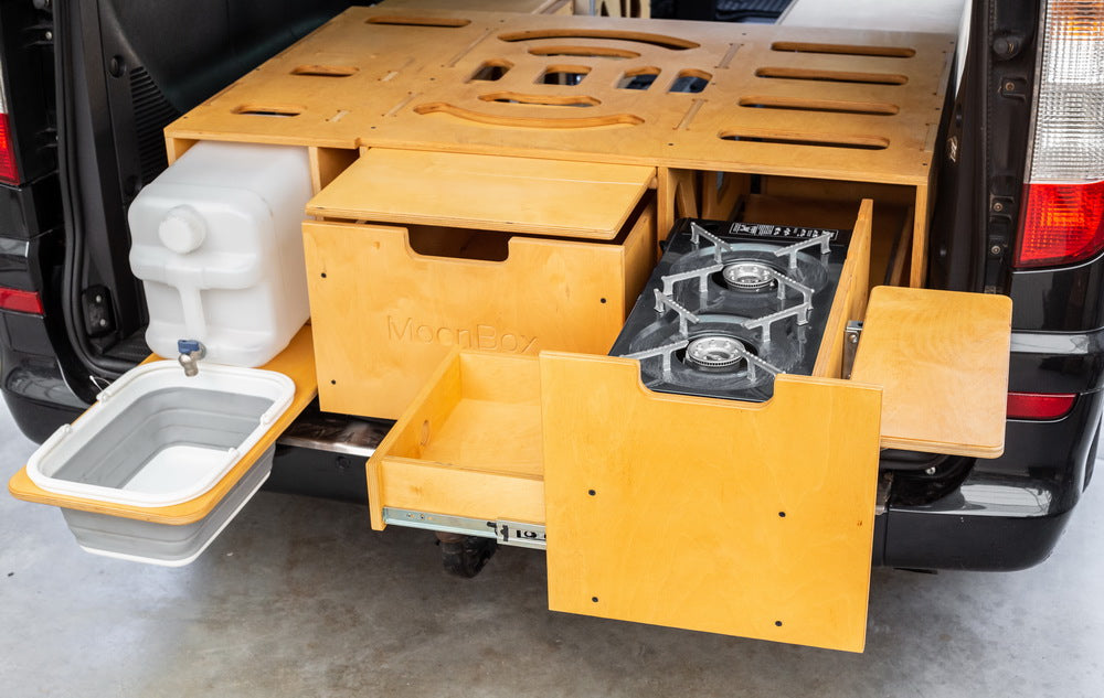 Moonbox Campingbox mit Tisch Van/Bus 115cm Modify Natur