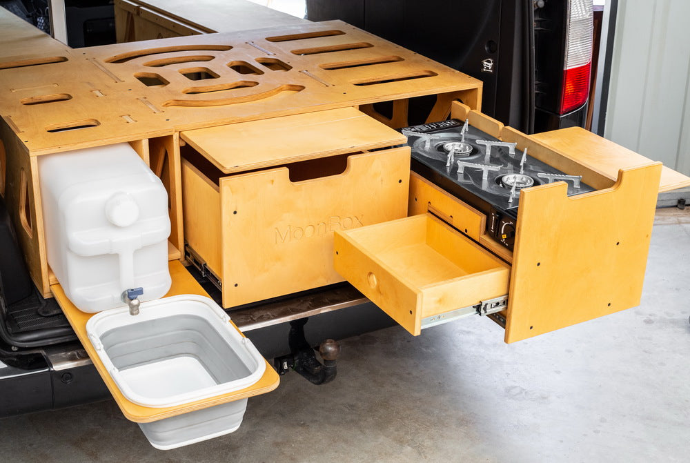 Moonbox Campingbox mit Tisch Van/Bus 115cm Modify Natur