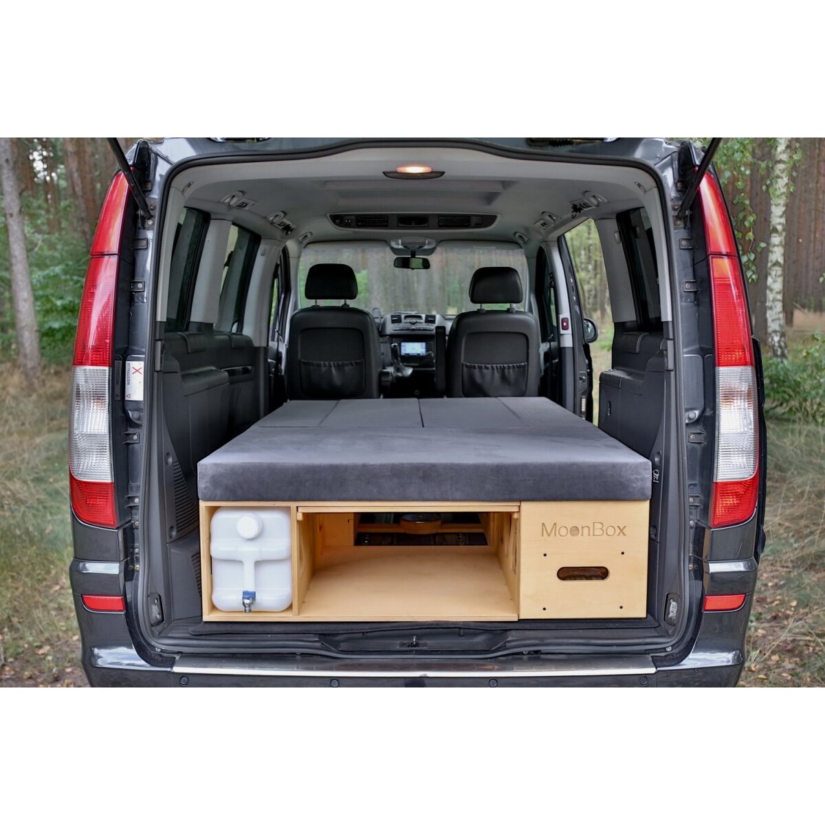 Moonbox Campingbox mit Tisch Van/Bus 115cm Natur