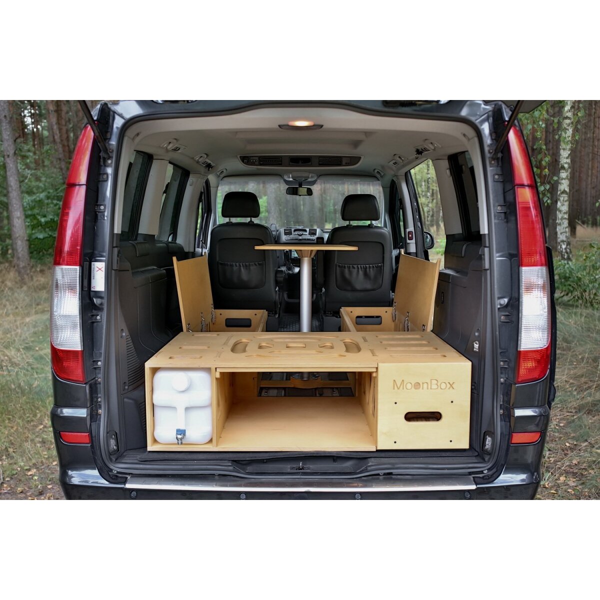 Moonbox Campingbox mit Tisch Van/Bus 115cm Natur