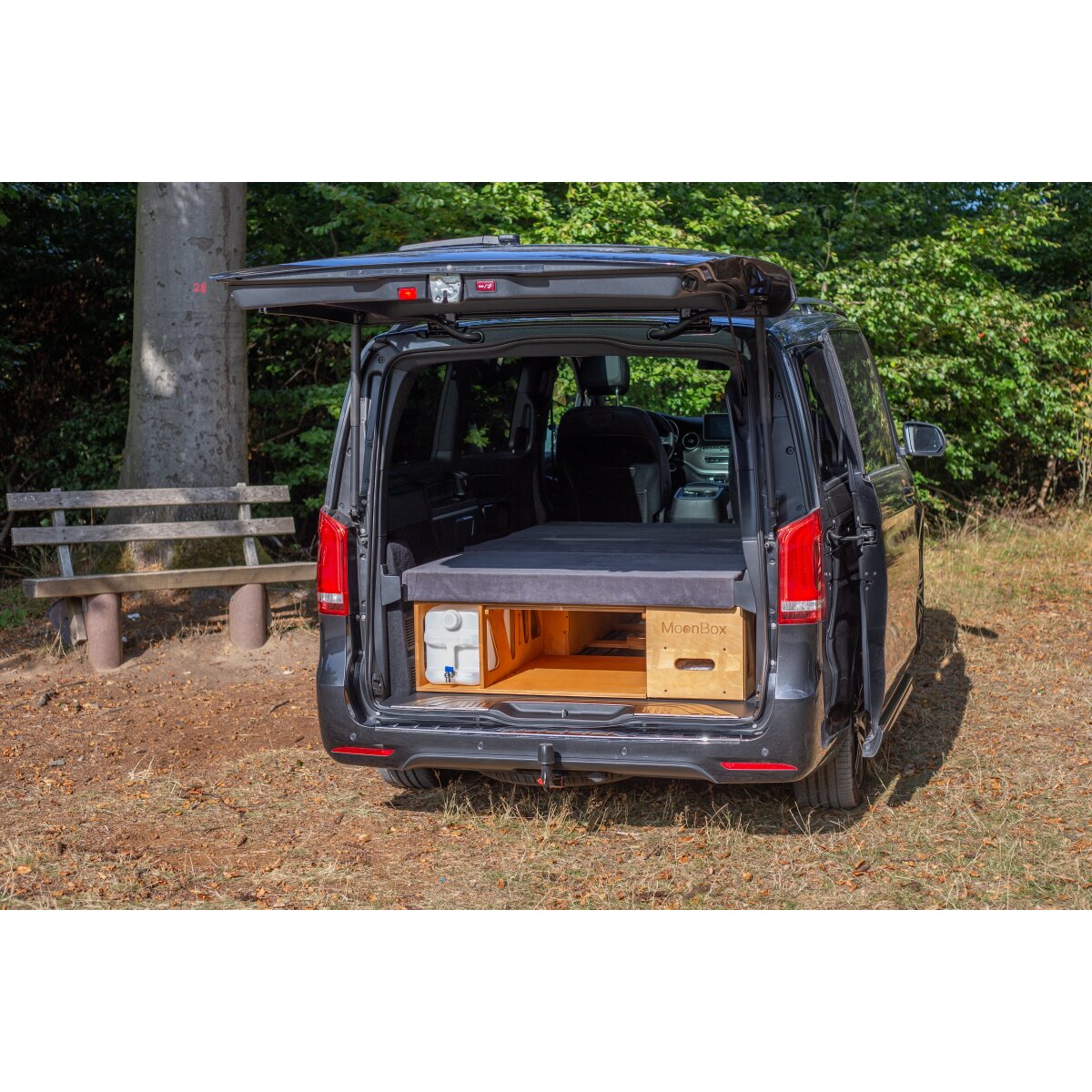 Moonbox Campingbox mit Tisch Van/Bus 115cm Natur