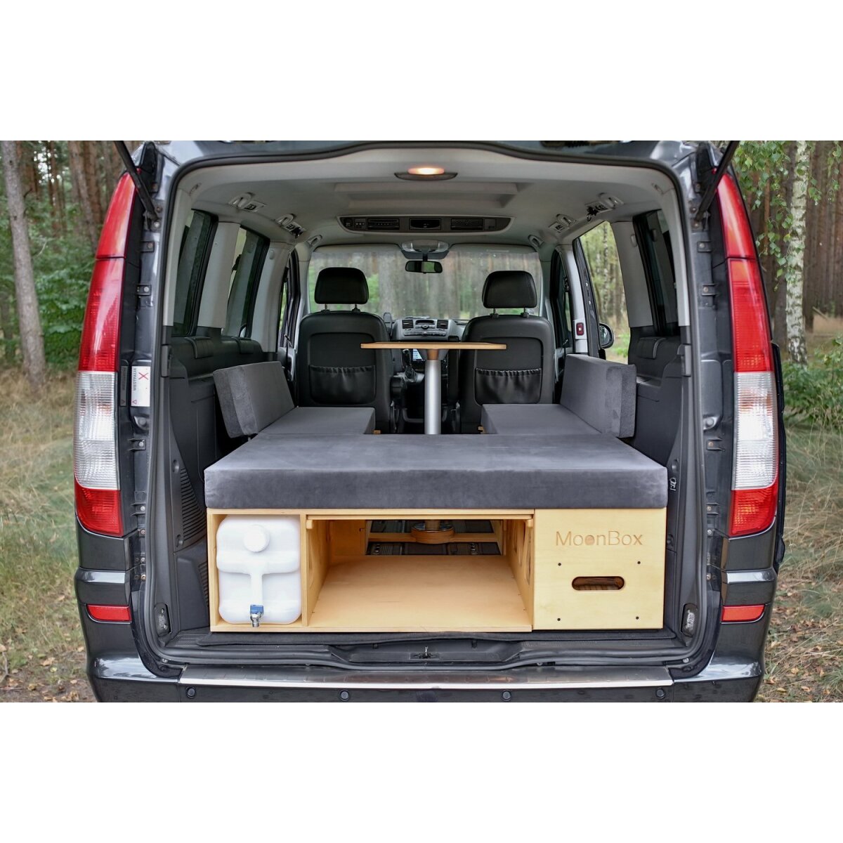 Moonbox Campingbox mit Tisch Van/Bus 115cm Natur