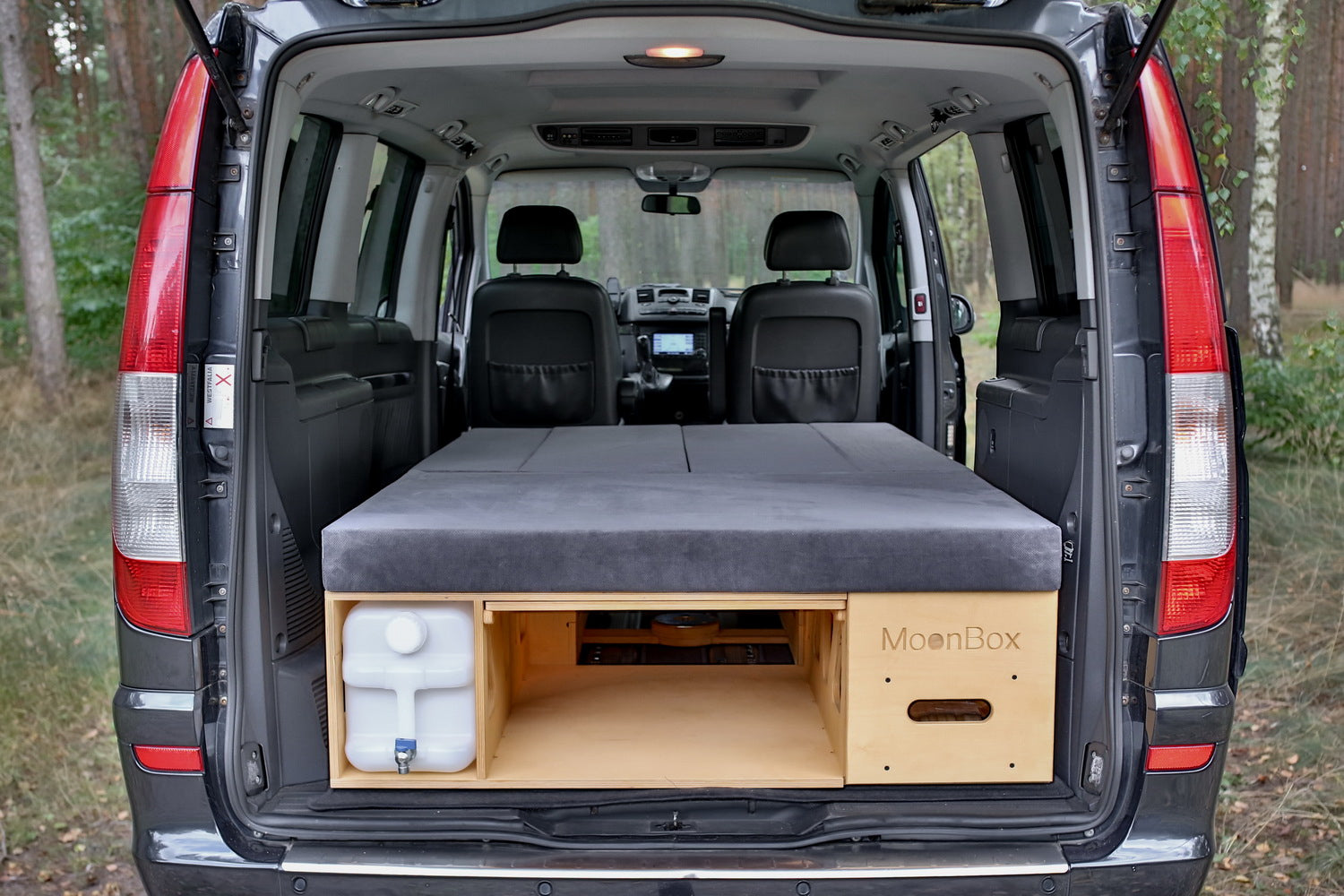 Moonbox Campingbox mit Tisch Van/Bus 119cm Natur