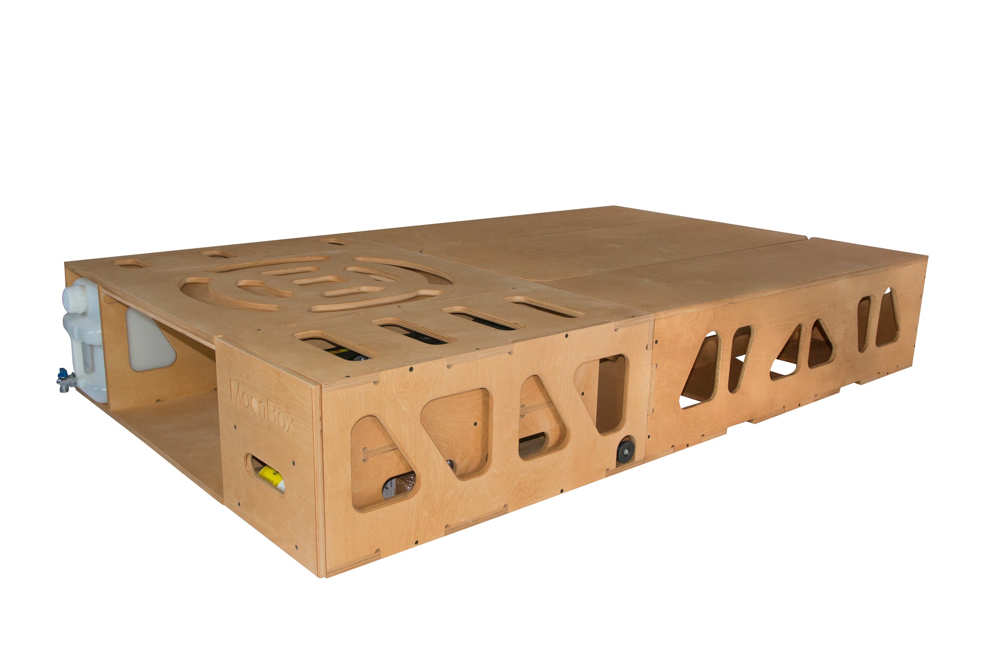 Moonbox Campingbox mit Tisch Van/Bus 124cm Natur
