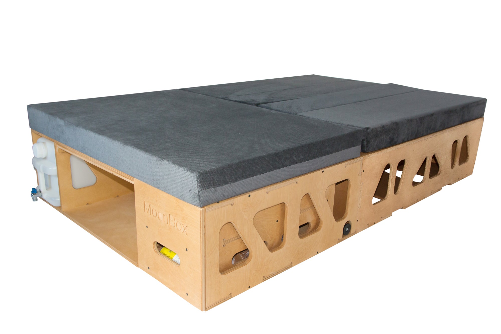 Moonbox Campingbox mit Tisch Van/Bus 124cm Natur