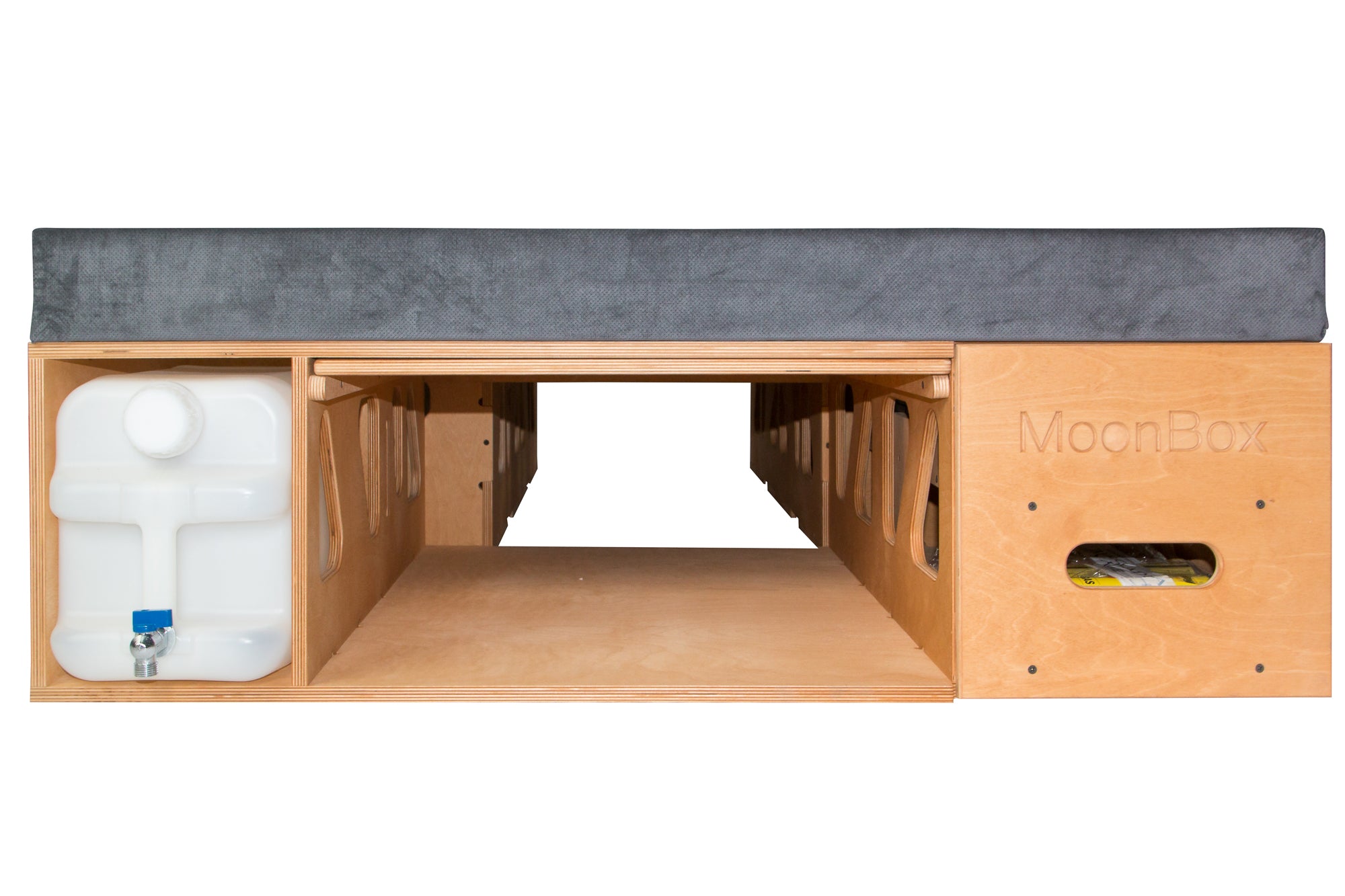 Moonbox Campingbox mit Tisch Van/Bus 124cm Natur