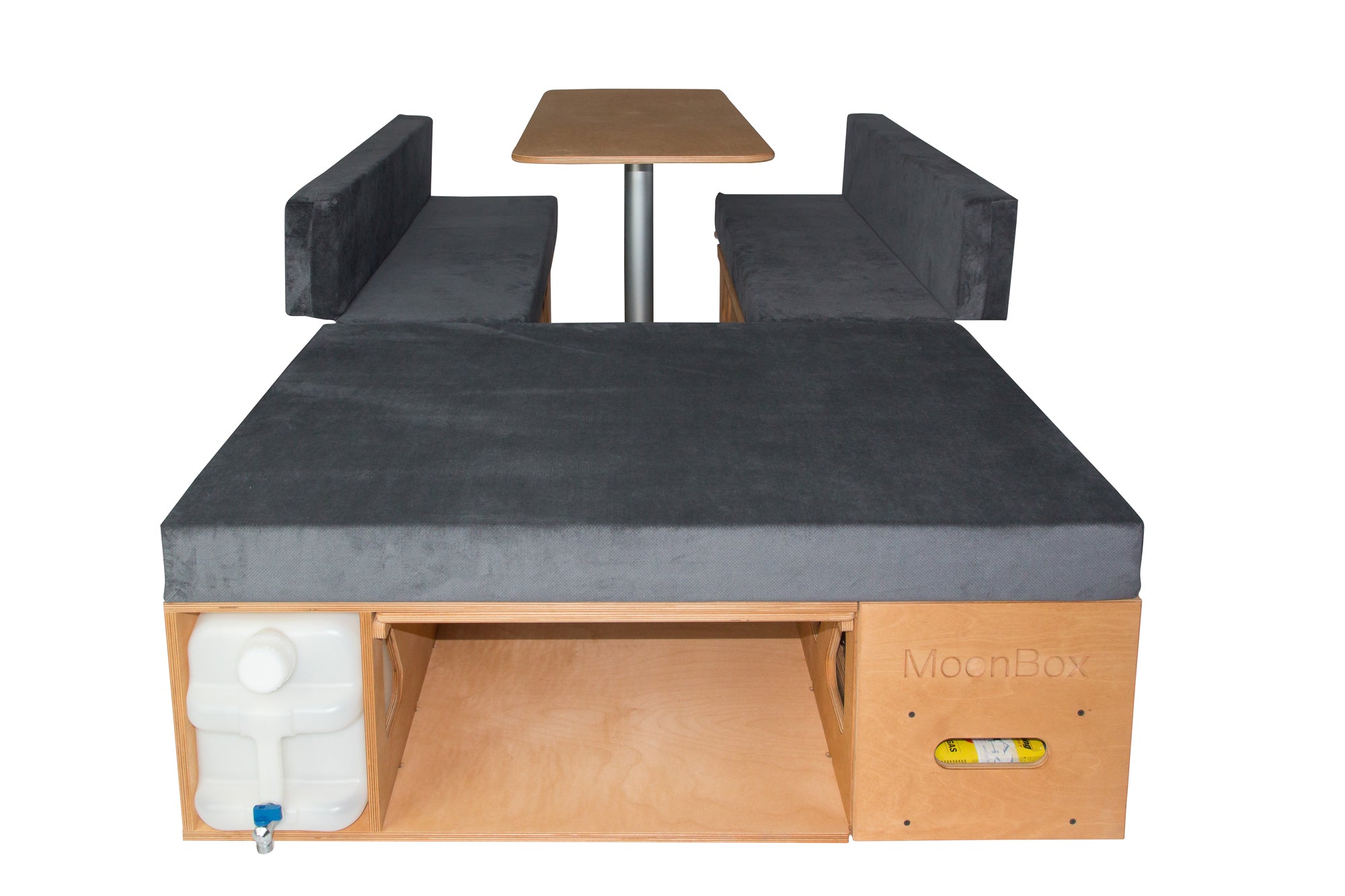 Moonbox Campingbox mit Tisch Van/Bus 124cm Natur